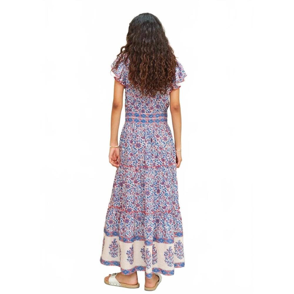NEW M.A.B.E. della maxi dress in blue / pink - Picture 1 of 4